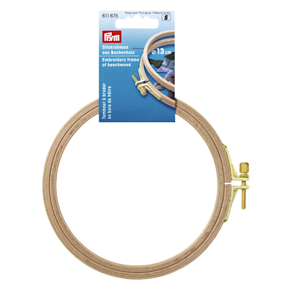 Prym Stickrahmen Buchenholz mit Schraube, 8mmx13cm