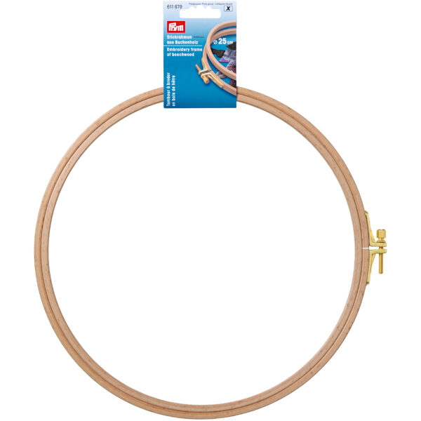 Prym Stickrahmen Buchenholz mit Schraube, 8mmx25cm